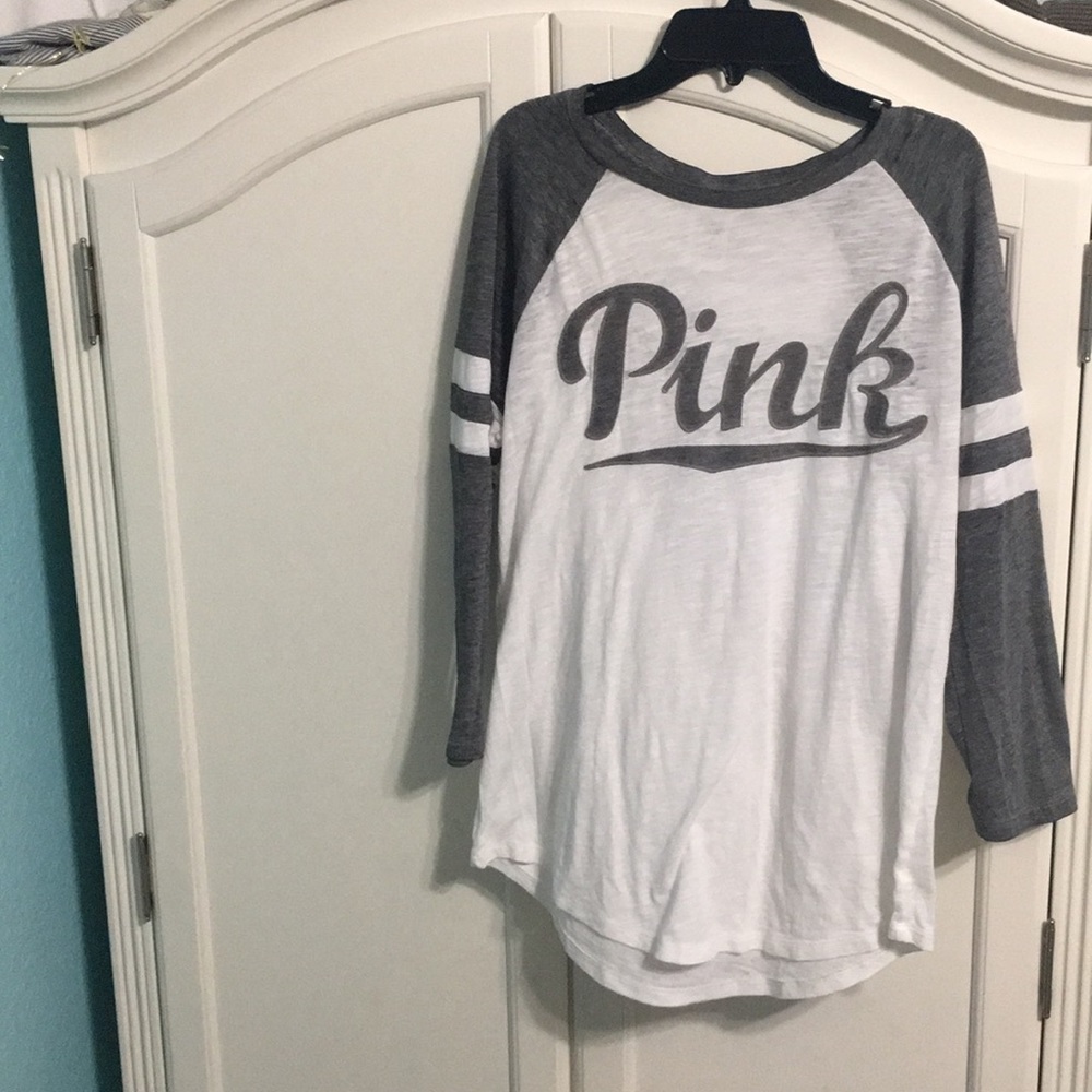 VS Pink three quarter sleeve tee shirt